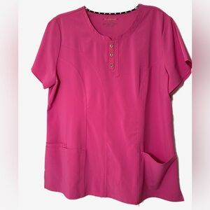 HEARTSOUL Scrub top Bright Pink Large